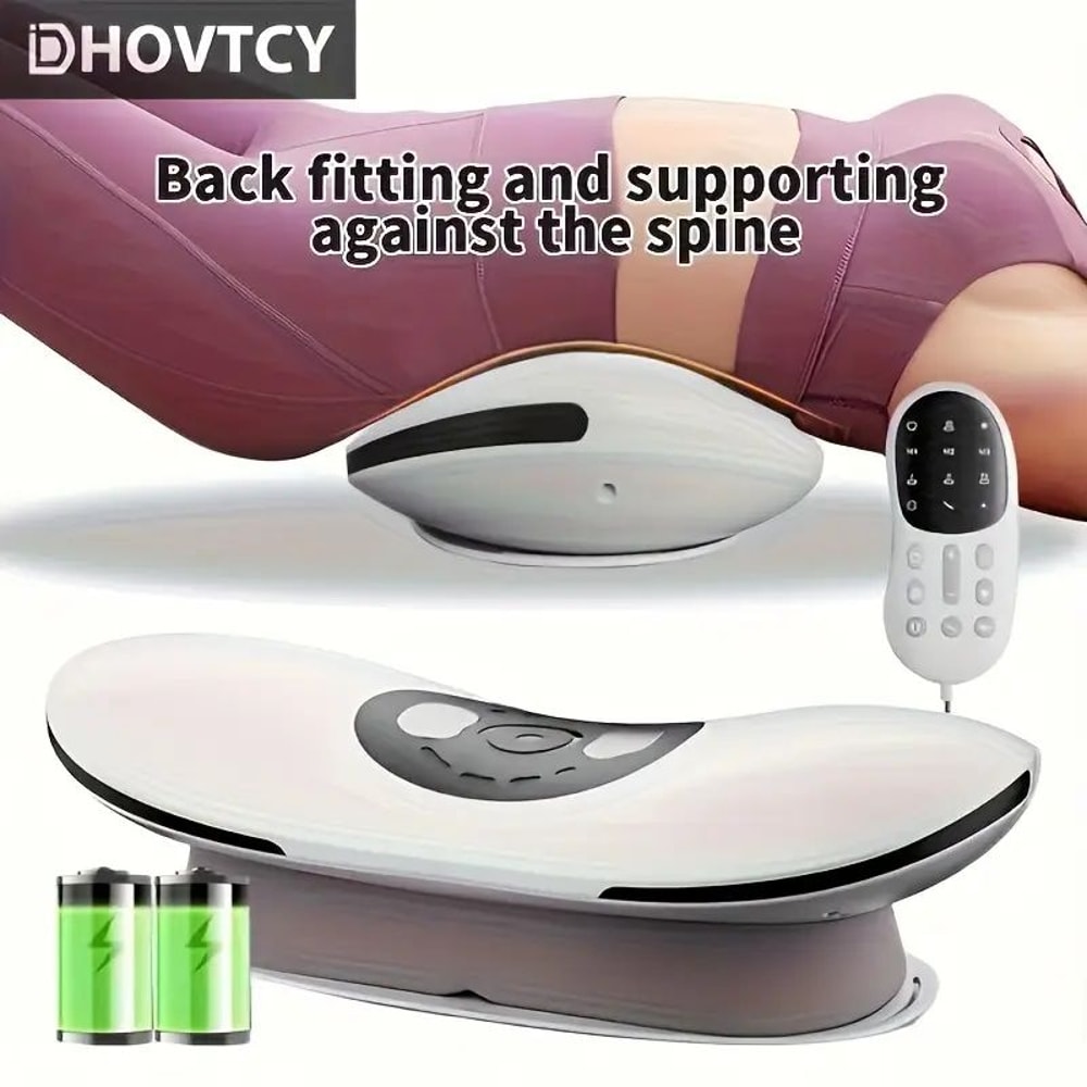 Electric Lumbar Traction Massager With Heat Adjustable Back Stretcher For Pain Relief 4