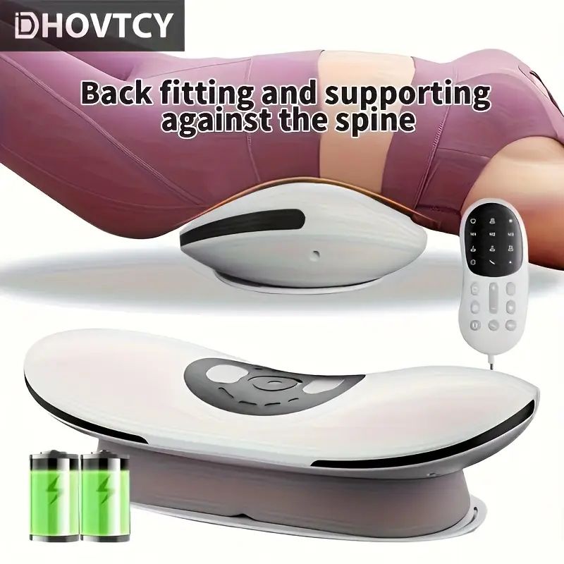 Electric Lumbar Traction Massager With Heat Adjustable Back Stretcher For Pain Relief 4