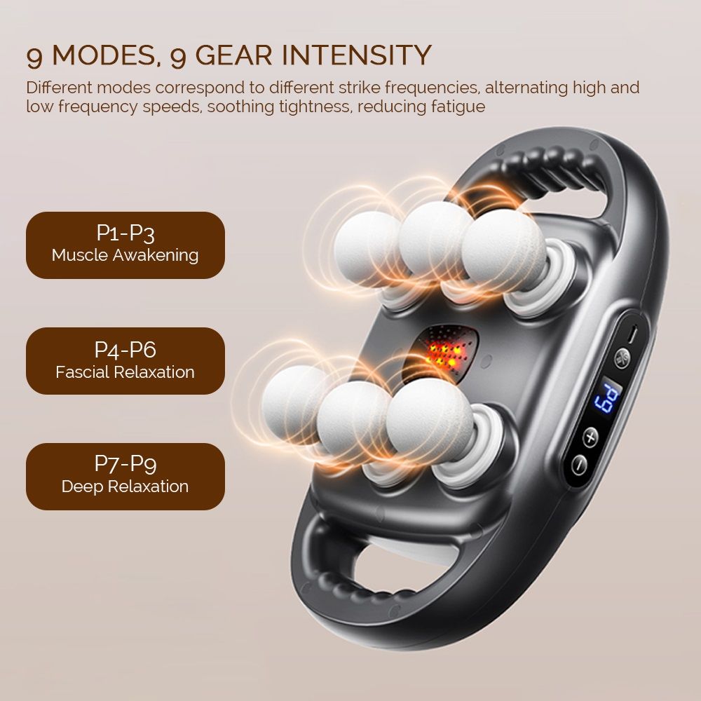 PulsePro 6Head Deep Tissue Massage Gun  HighFrequency Muscle Recovery Tool 0