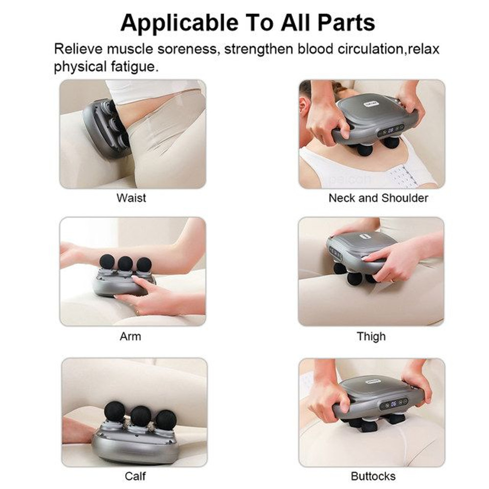 PulsePro 6Head Deep Tissue Massage Gun  HighFrequency Muscle Recovery Tool 5