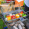 Stainless Steel Rotisserie Grill Basket BBQ Mesh Roaster For Even Cooking 3