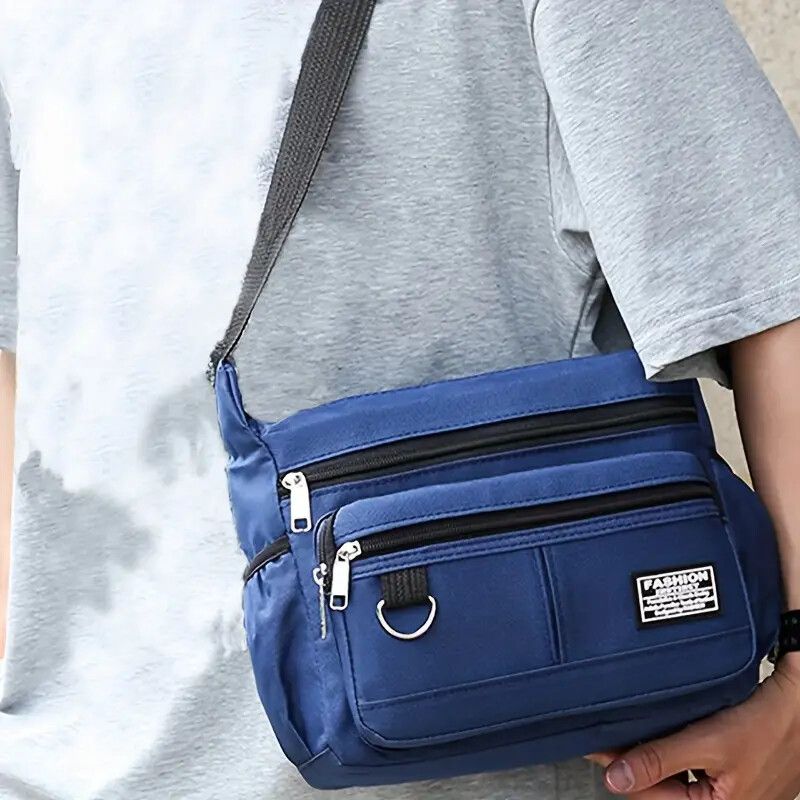 UrbanEdge Mens MultiPocket Crossbody Bag  Large Capacity Shoulder Satchel For Travel  Business 2