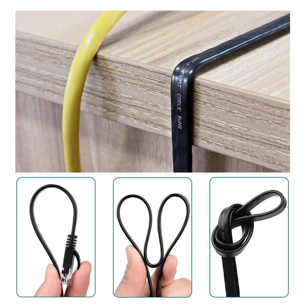 HENGSUR HighSpeed Flat Cat6 Ethernet Cable 5M To 30M RJ45 LAN Patch Cord For Router Modem And Gami 3