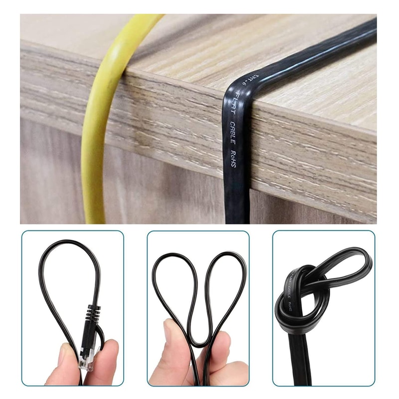 HENGSUR HighSpeed Flat Cat6 Ethernet Cable 5M To 30M RJ45 LAN Patch Cord For Router Modem And Gami 3