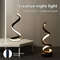 LunaGlow Spiral LED Table Lamp  Modern Dimmable Night Light For Bedroom  Living Room 3