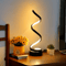 LunaGlow Spiral LED Table Lamp  Modern Dimmable Night Light For Bedroom  Living Room 2