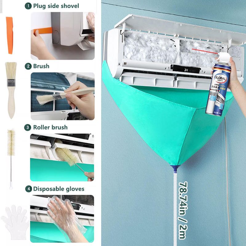 AirPro LeakProof Air Conditioner Cleaning Kit  DisassemblyFree AC Maintenance Set With Water Pipe