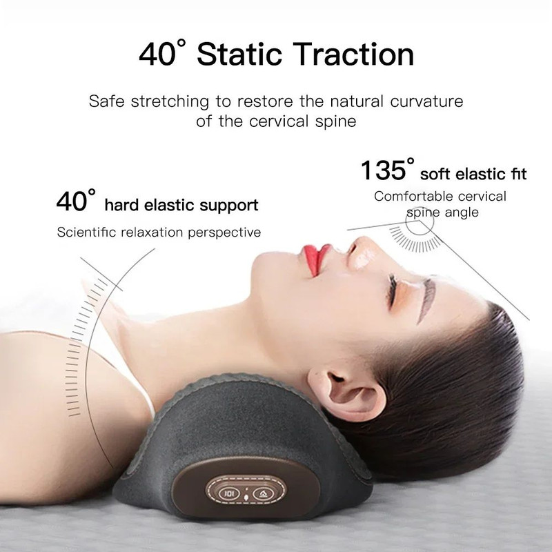 Okayso Heated Neck Massager Pillow  Cervical Traction  Vibration Therapy For Neck And Shoulder 6