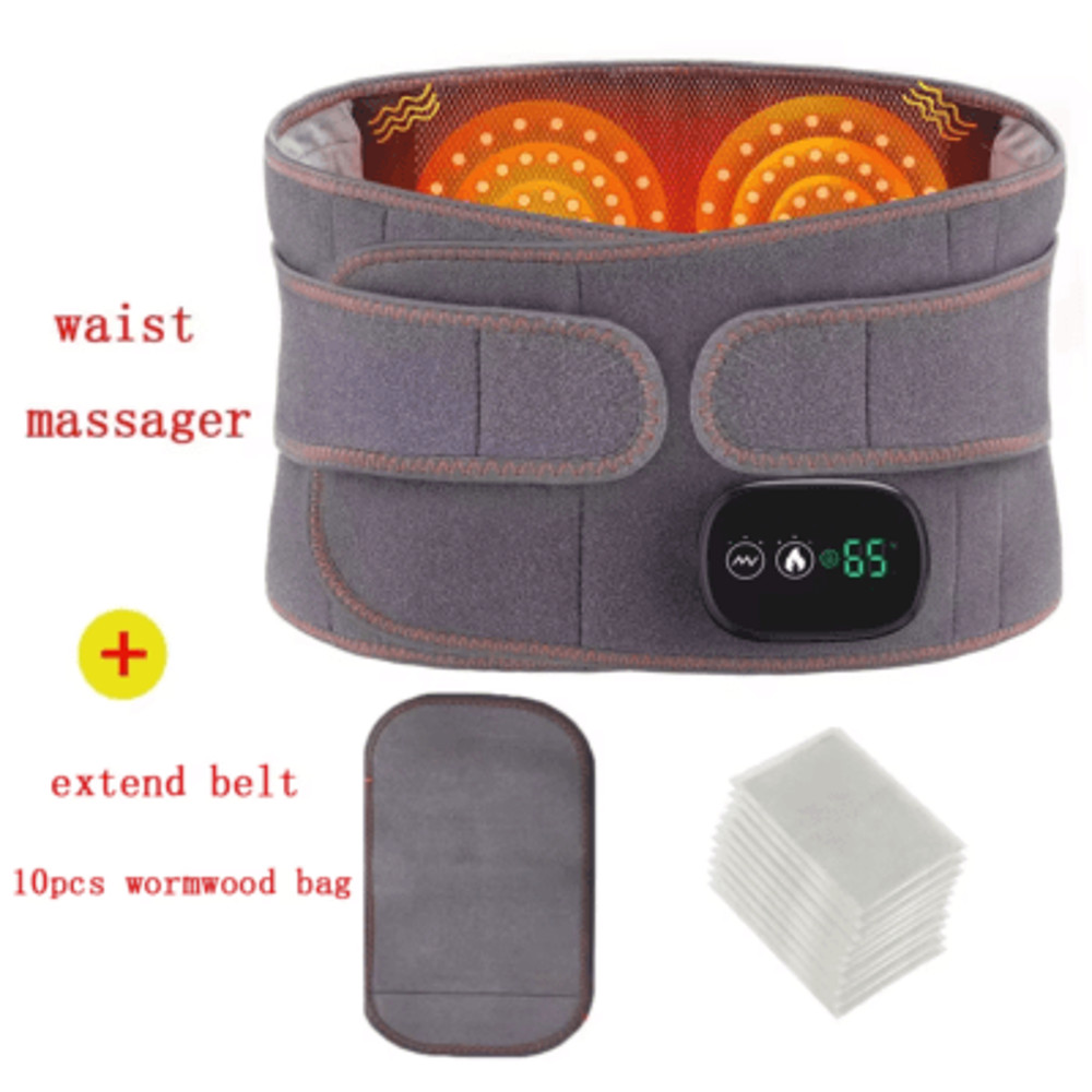 Electric Heating Back Massager Belt With Vibration  Hot Compress Support 6