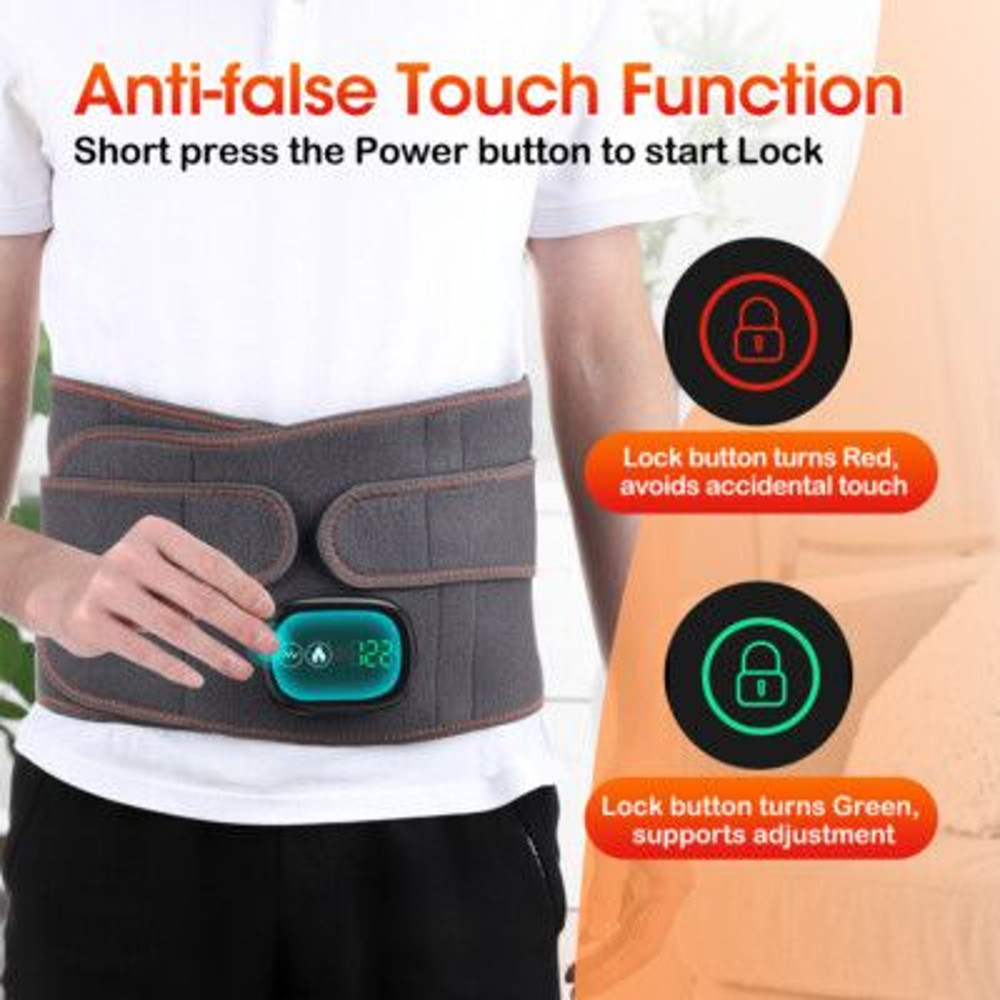 Electric Heating Back Massager Belt With Vibration  Hot Compress Support 3