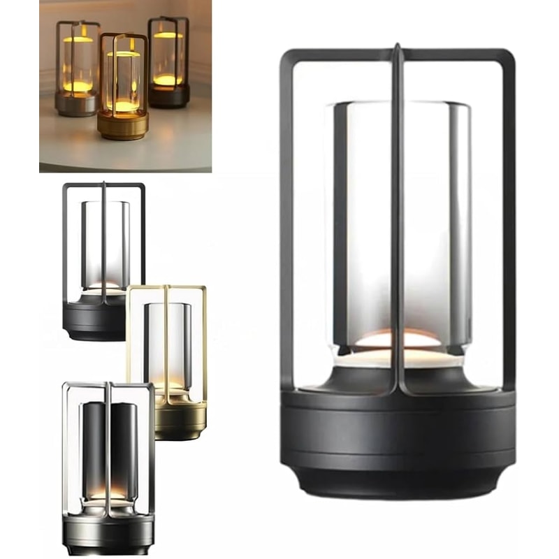 Crystal Touch LED Table Lamp Rechargeable Ambient Light For Home Dining Camping 1