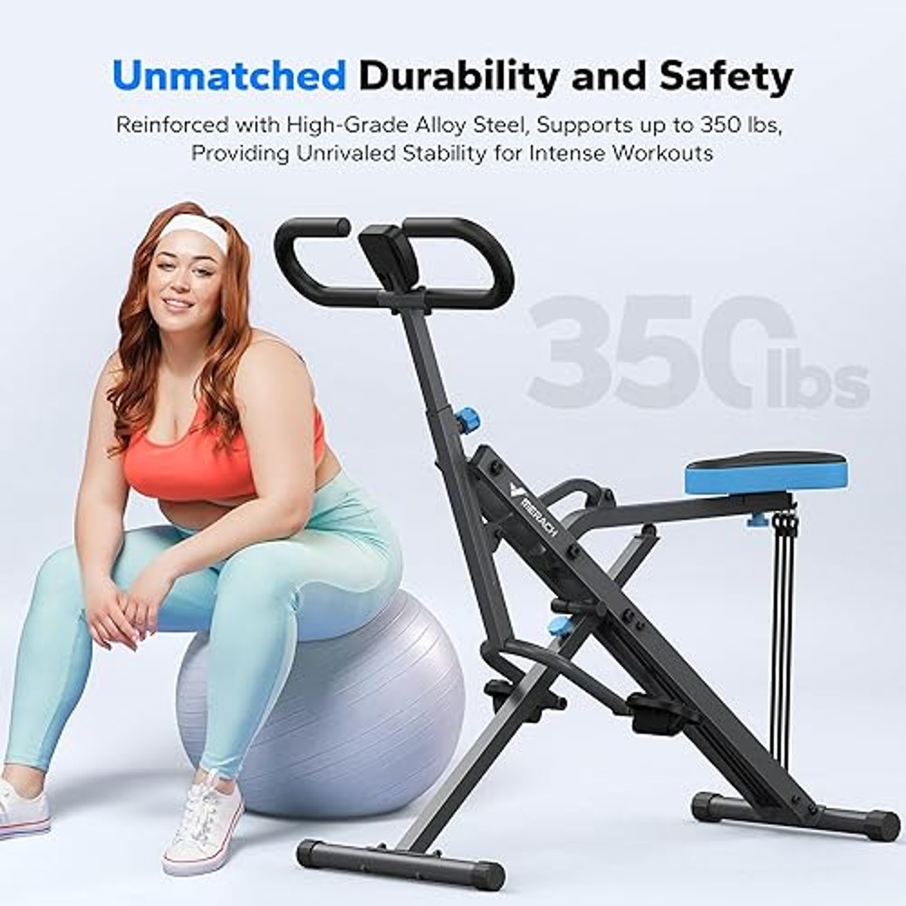 MERACH 2in1 Squat And Rowing Machine  Foldable Glute  Leg Trainer For Home Workouts 2