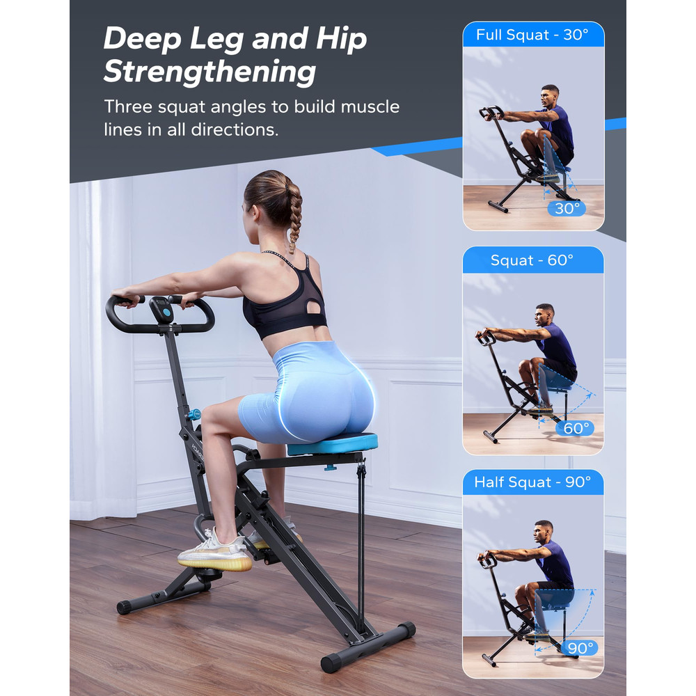 MERACH 2in1 Squat And Rowing Machine  Foldable Glute  Leg Trainer For Home Workouts 4