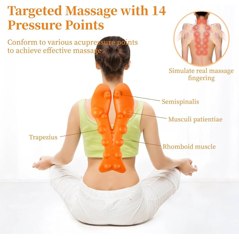Cervical Neck And Shoulder Relaxer With Upper Back Trigger Point Massage For TMJ And Spine Alignmen 4