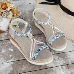soleease arch support wedge sandals – comfortable summer sandals for women with back strap
