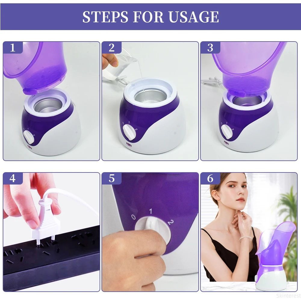 GlowMist Ionic Facial Steamer  Hot Mist Pore Cleaner  Skin Hydration Tool For Home Spa Care 7