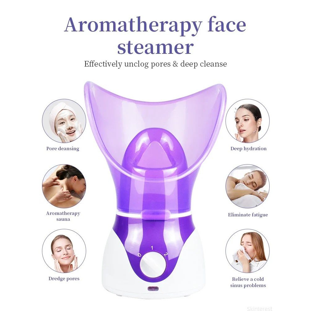 GlowMist Ionic Facial Steamer  Hot Mist Pore Cleaner  Skin Hydration Tool For Home Spa Care 5