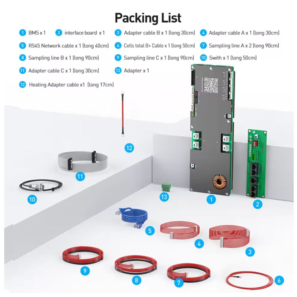 JIKONG 200A Smart BMS With Active Balancer 8S16S LiFePO4 LiIon Battery Management For 24V 48V En 4