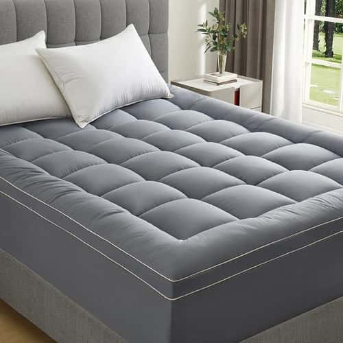 Extra Thick Mattress Topper for Back Pain, Quilted Pillow Top Mattress Cover with Deep Pocket Fit