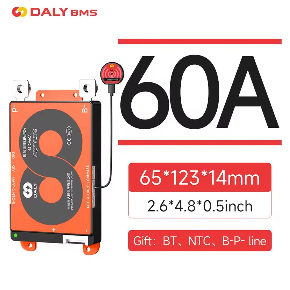 Daly Smart LiFePO4 BMS 4 To 16S 100A With Bluetooth UART And CANBUS 19