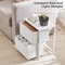 JHK 2Piece Fabric Drawer Nightstand Set Lightweight Storage For Bedroom Dorm Or Office 2