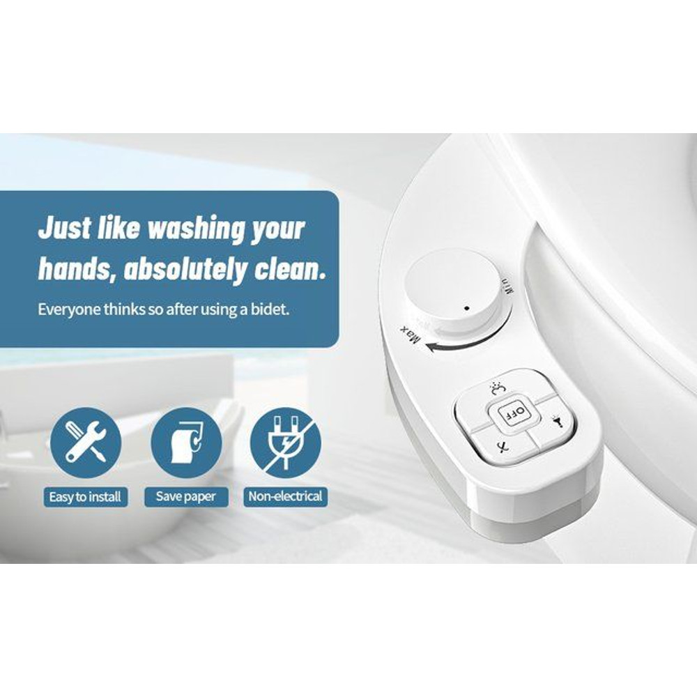 SAMODRA UltraThin Bidet Toilet Seat Attachment 3Function Hygienic Wash With Dual Nozzles 5