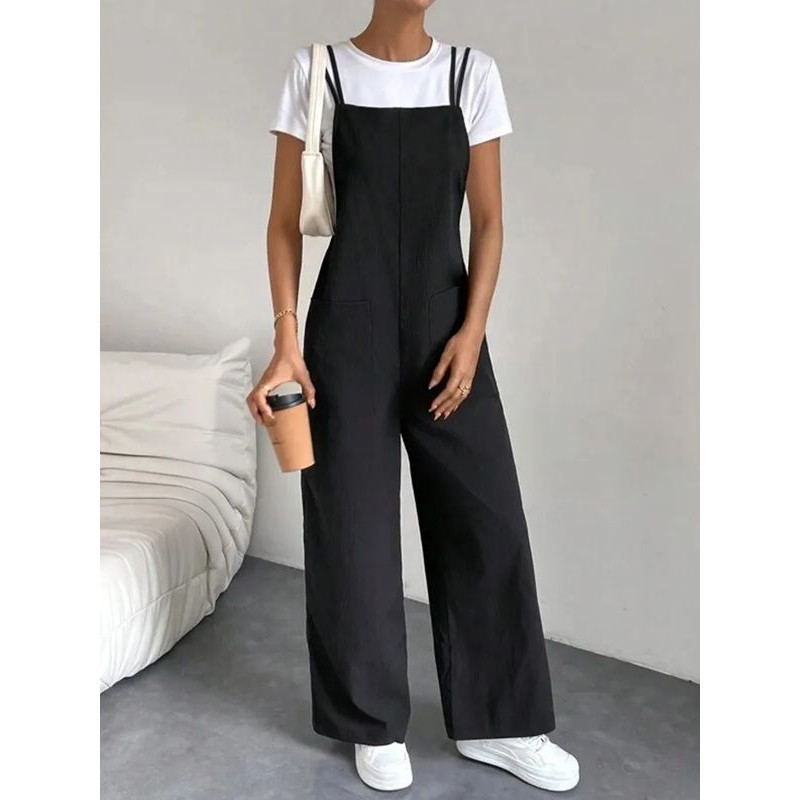 Coastline Breeze Wide Leg Jumpsuit Casual Summer Overalls For Women 0