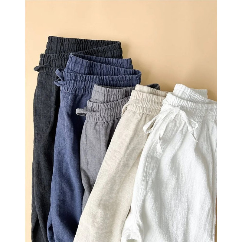 BreezeFlex Mens Linen Pants  Lightweight Cotton Hemp Trousers For Summer Comfort 0