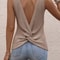 TwistBack Knit Sleeveless Sweater Lightweight Open Back Top For Summer Layering 5