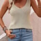 TwistBack Knit Sleeveless Sweater Lightweight Open Back Top For Summer Layering 0