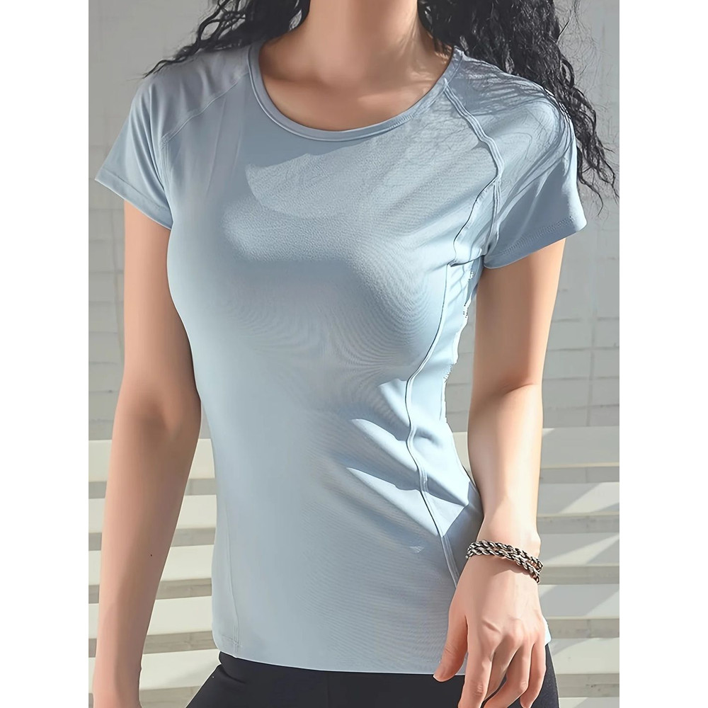 FlexGlow Womens Quick Dry Workout Tee  Breathable Backless Yoga And Running Top 6