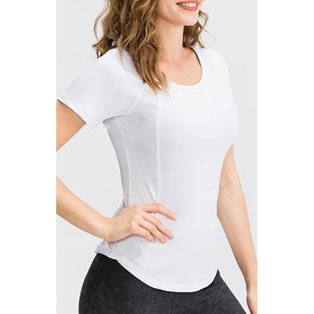 ZenFlow Womens Quick Dry Yoga Tee  Breathable Short Sleeve Workout Shirt 5