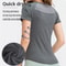 ZenFlow Womens Quick Dry Yoga Tee Breathable Short Sleeve Workout Shirt 2