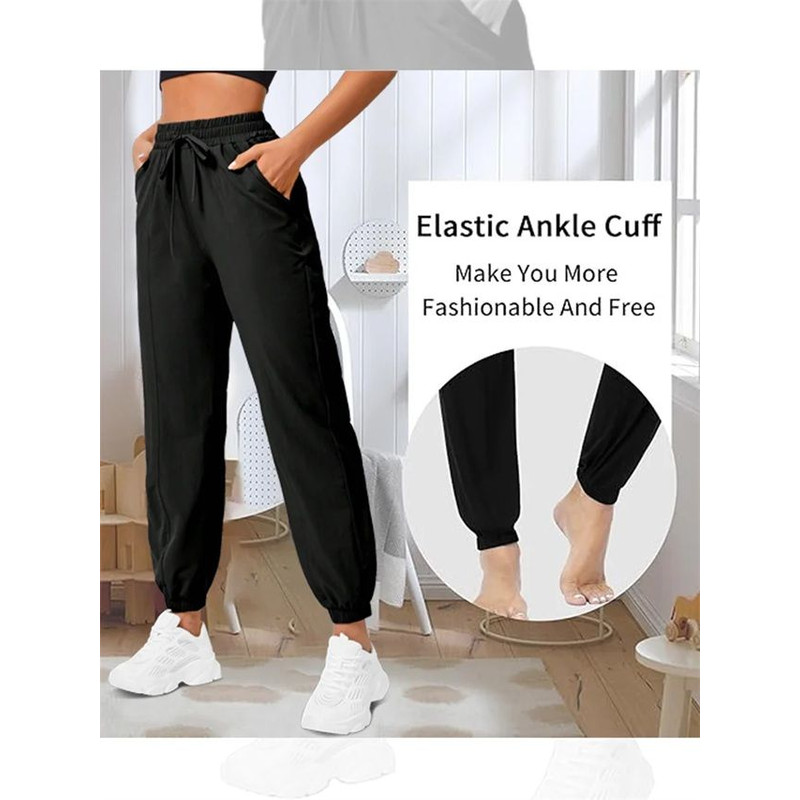 AirFlow Womens Casual Jogger Pants  Lightweight Yoga And Running Pants With Side Pockets 2