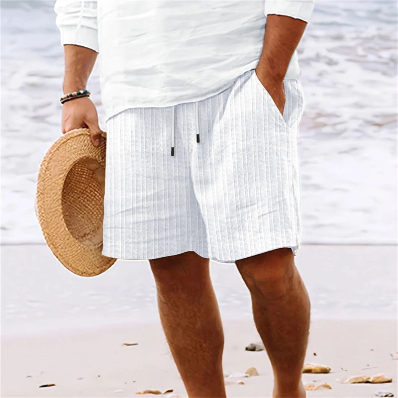 Mens Lightweight Casual Beach Shorts MultiPocket Comfort For Travel Lounging Summer Style 1