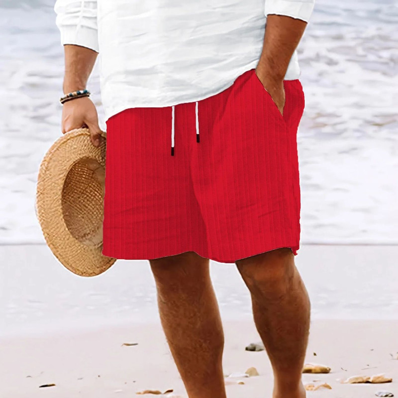 Mens Lightweight Casual Beach Shorts MultiPocket Comfort For Travel Lounging Summer Style 2