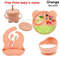 6Piece Silicone Baby Feeding Set  Suction Bowl Plate Bib  Utensils For MessFree Mealtime 3