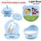 6Piece Silicone Baby Feeding Set Suction Bowl Plate Bib Utensils For MessFree Mealtime 1