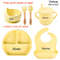 6Piece Silicone Baby Feeding Set  Suction Bowl Plate Bib  Utensils For MessFree Mealtime 4