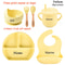 6Piece Silicone Baby Feeding Set Suction Bowl Plate Bib Utensils For MessFree Mealtime 4