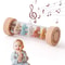 Montessori Baby Rain Stick Toy Sensory Hourglass Rattle For Early Learning Music Play 0