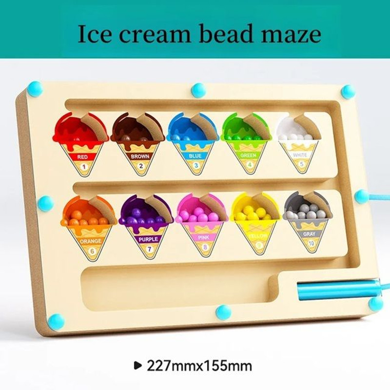 Magnetic Bead Maze Puzzle  Fine Motor  Focus Training Toy For Kids Ages 26 1