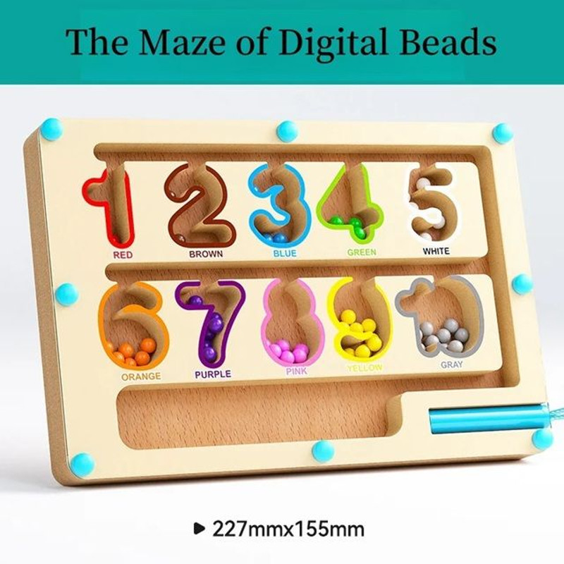 Magnetic Bead Maze Puzzle  Fine Motor  Focus Training Toy For Kids Ages 26 3