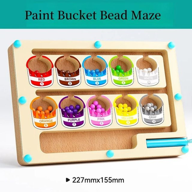Magnetic Bead Maze Puzzle  Fine Motor  Focus Training Toy For Kids Ages 26 4