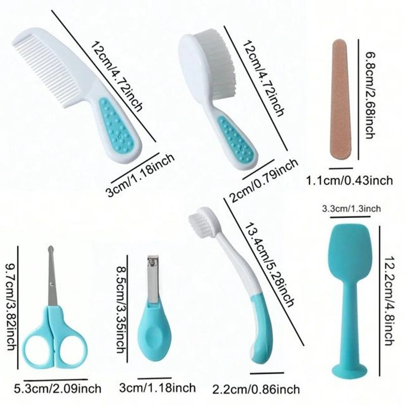 6Piece Baby Grooming Kit  Newborn Care Set With Nail Clippers Nasal Aspirator Brush  More 1