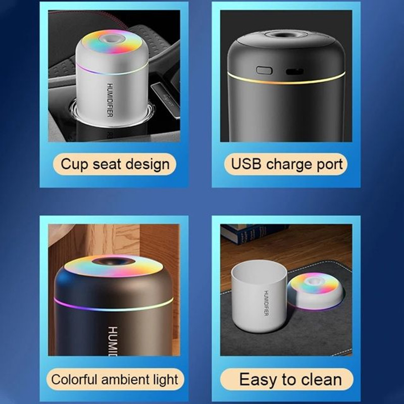 MistBloom Mini USB Humidifier  Cool Mist Aroma Diffuser For Car Office And Bedroom 7