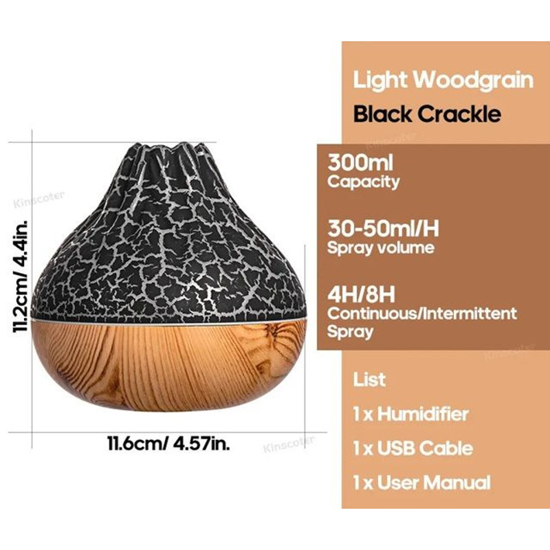 Volcano Mist USB Humidifier With Night Light Portable Air Moisturizer For Home Office Travel 9