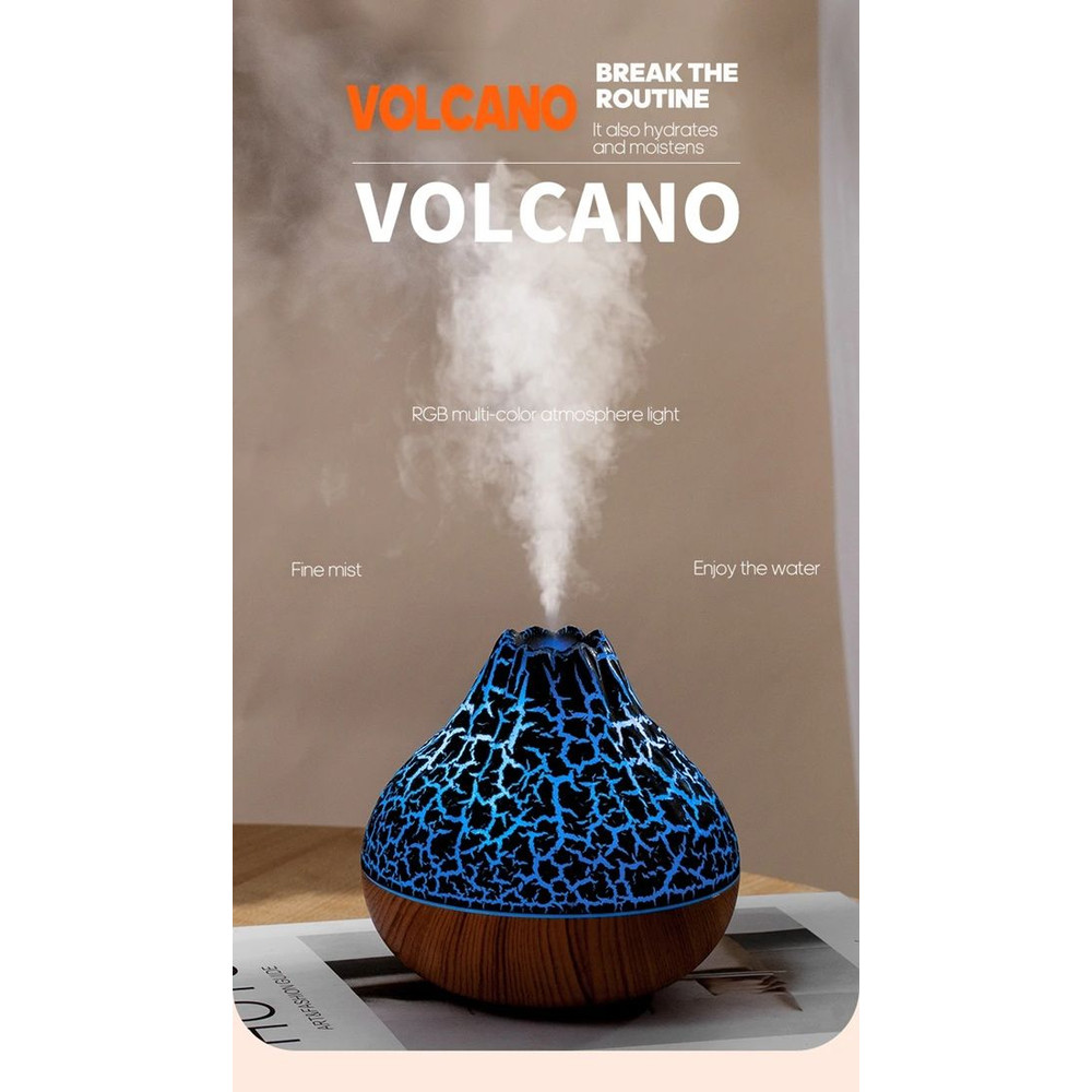 Volcano Mist USB Humidifier With Night Light Portable Air Moisturizer For Home Office Travel 1