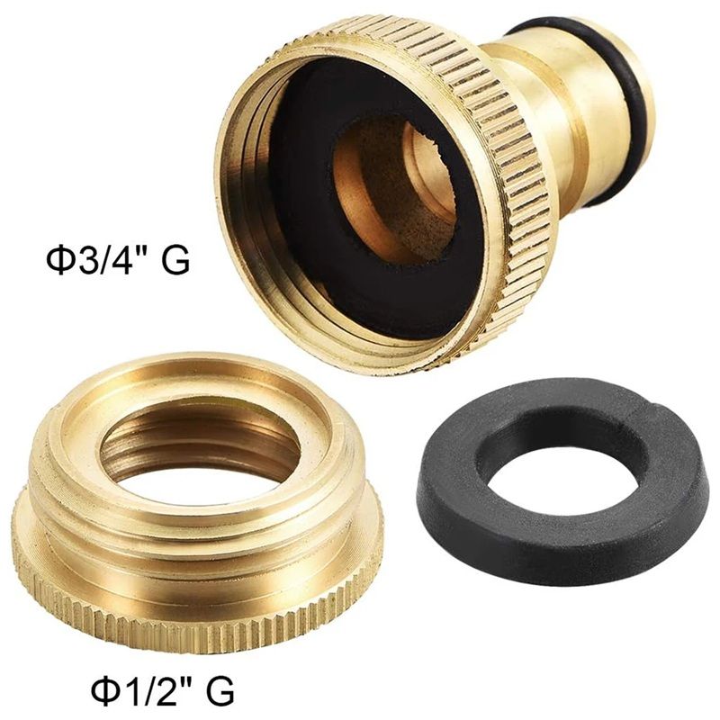 Brass Garden Hose Connector Quick Connect Adapter For 12in 34in Taps 3