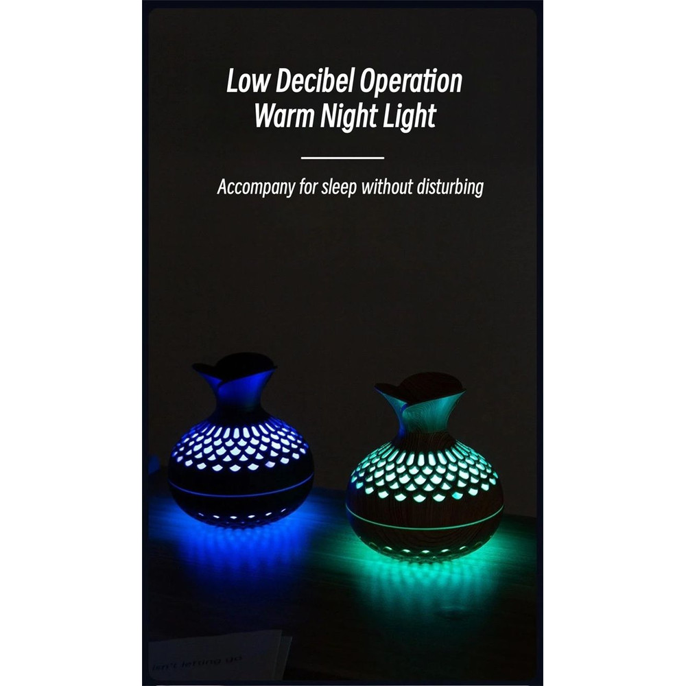 Wood Grain USB Humidifier  300ml Aromatherapy Diffuser For Home Or Office 2